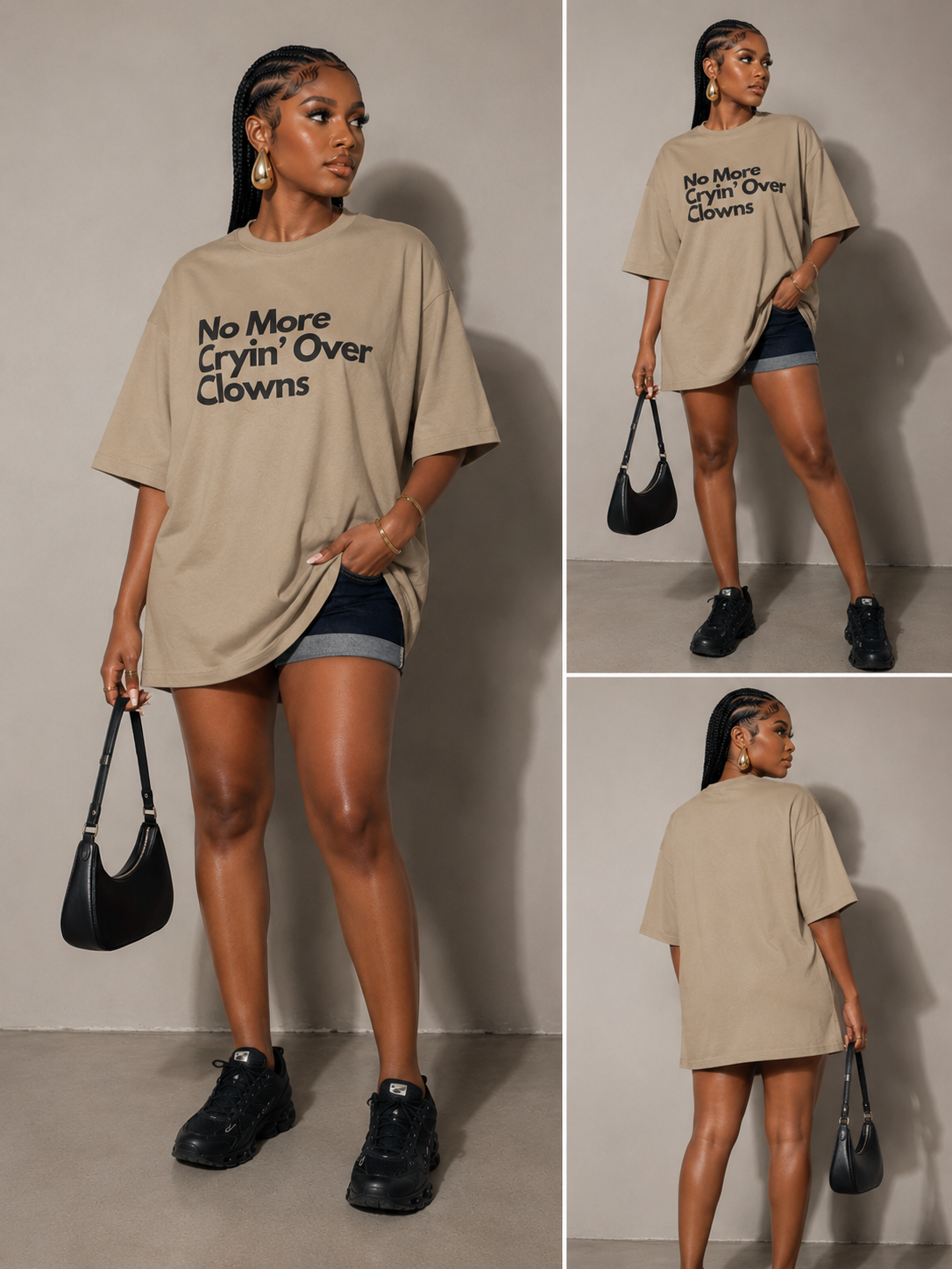 No More Cryin’ Over Clowns Oversized Tee